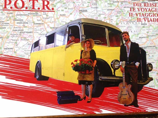 Visuelles Theater im Comic-Stil, untermalt mit viel Musik auf dem Eisenplatz